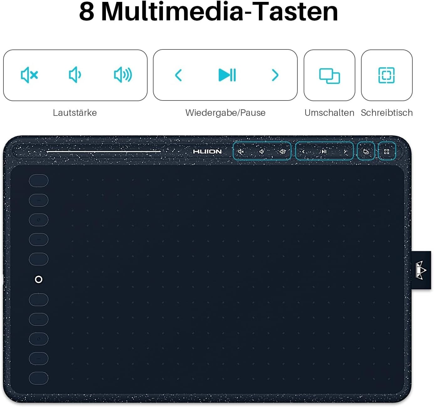 Grafik-Tablett 10,2 Zoll, batterieloser Stift, Multimedia-Tasten - bis zu 29% Rabatt