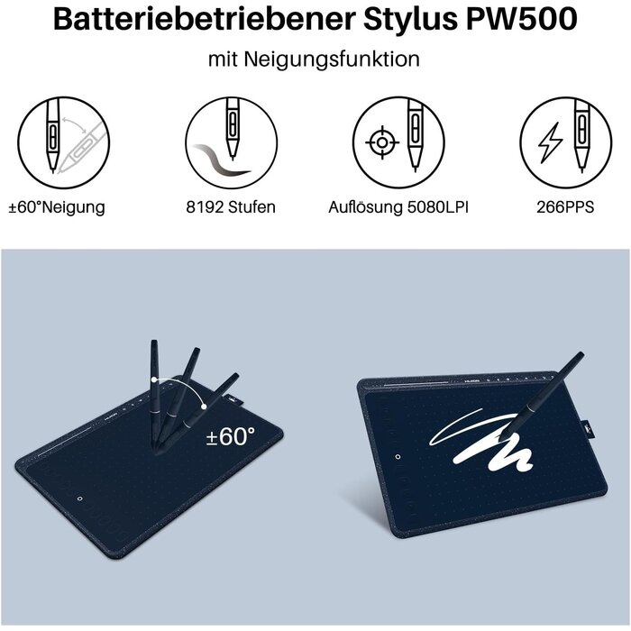 Grafik-Tablett 10,2 Zoll, batterieloser Stift, Multimedia-Tasten - bis zu 29% Rabatt