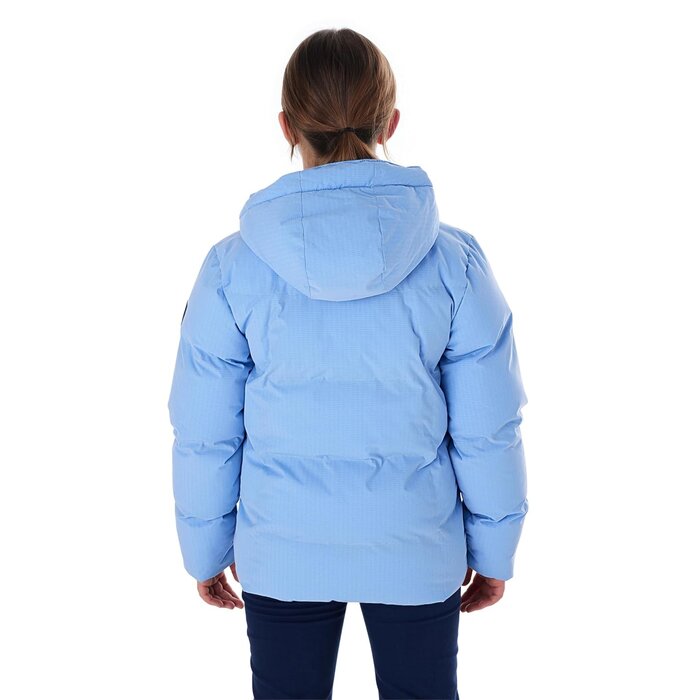 Mädchen Steppjacke mit Kapuze, Schwarz-Blau - Jetzt bis zu 29% sparen