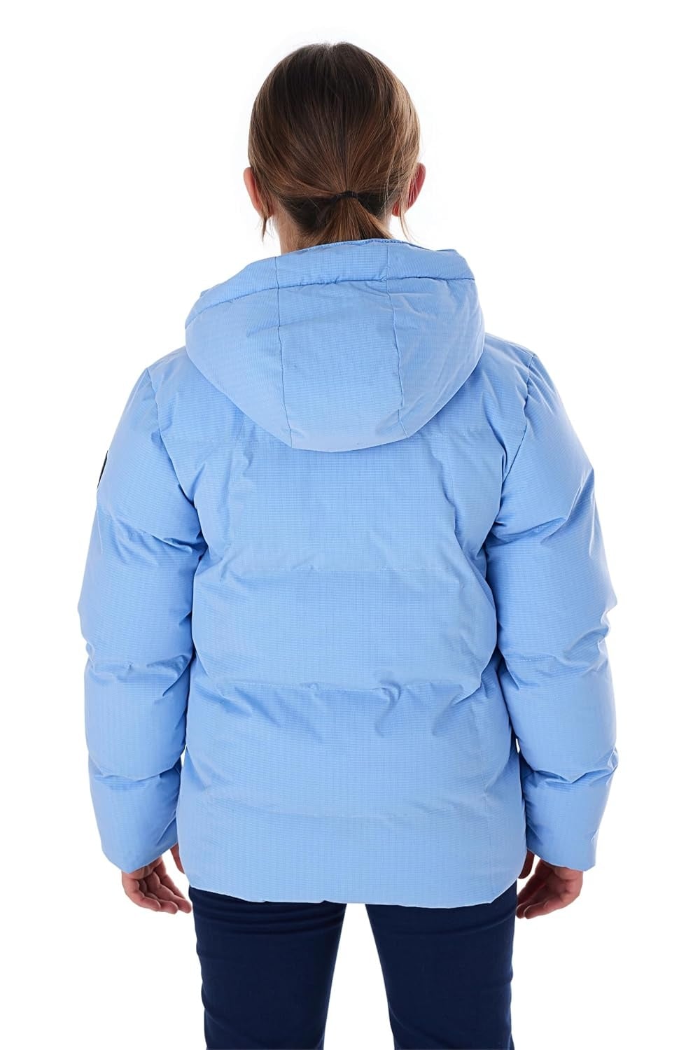 Mädchen Steppjacke mit Kapuze, Schwarz-Blau - Jetzt bis zu 29% sparen