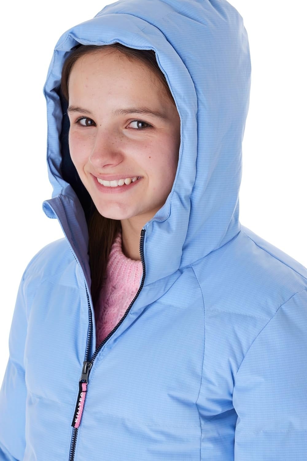Mädchen Steppjacke mit Kapuze, Schwarz-Blau - Jetzt bis zu 29% sparen