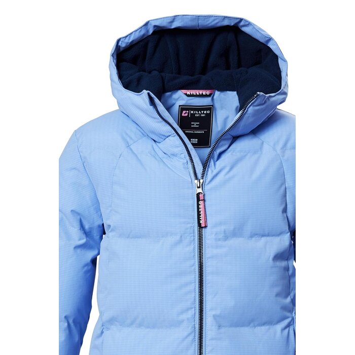 Mädchen Steppjacke mit Kapuze, Schwarz-Blau - Jetzt bis zu 29% sparen