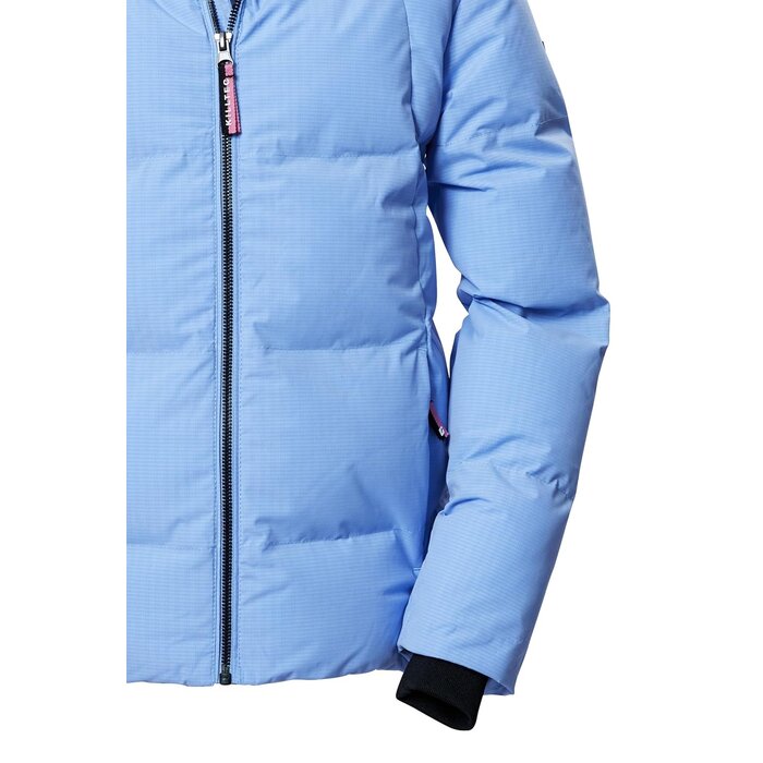 Mädchen Steppjacke mit Kapuze, Schwarz-Blau - Jetzt bis zu 29% sparen