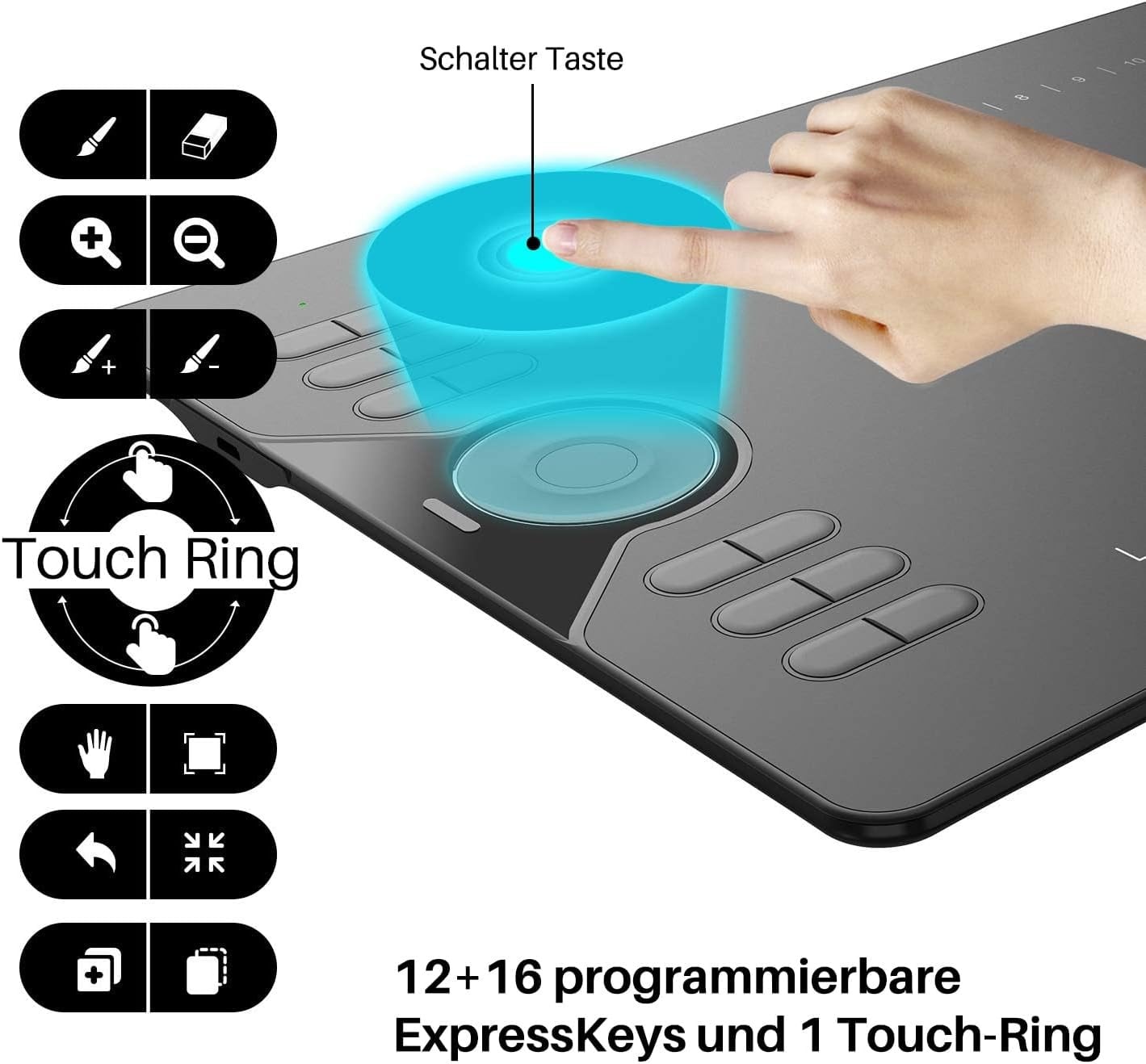 Grafiktablett 10 Zoll mit batterielosem Stift - bis zu 29% Rabatt im Outlet
