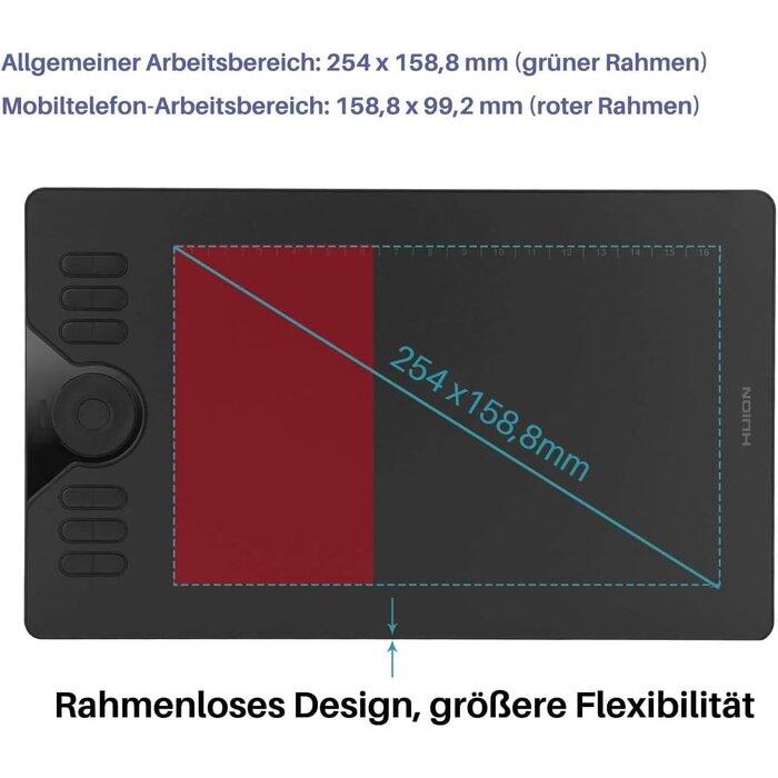 Grafiktablett 10 Zoll mit batterielosem Stift - bis zu 29% Rabatt im Outlet