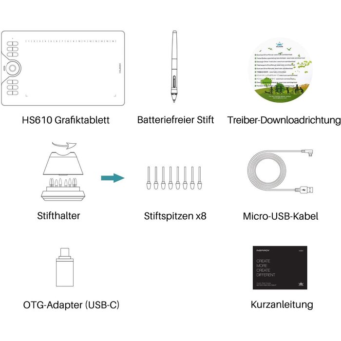 Grafiktablett 10 Zoll mit batterielosem Stift - bis zu 29% Rabatt im Outlet