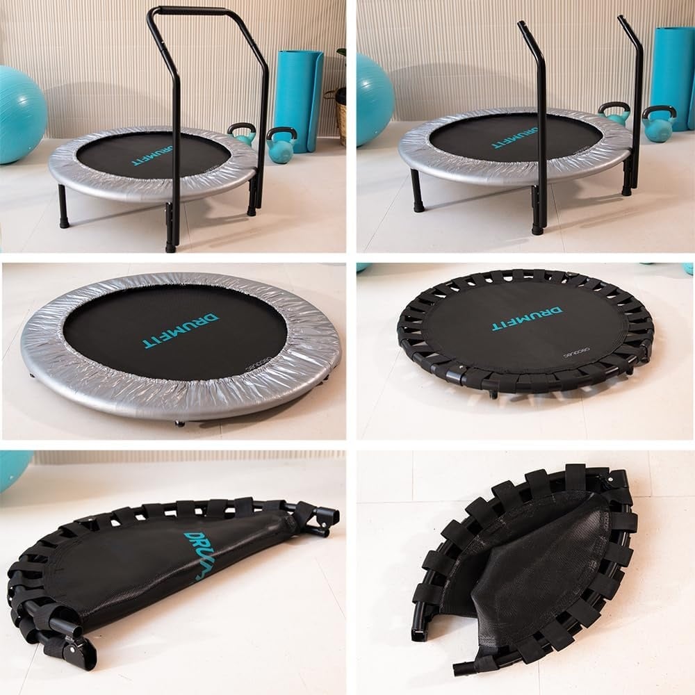 Fitness-Trampolin mit Haltegriff - klappbar - bis zu 34% sparen