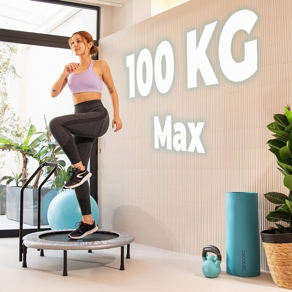 Fitness-Trampolin mit Haltegriff - klappbar - bis zu 34% sparen