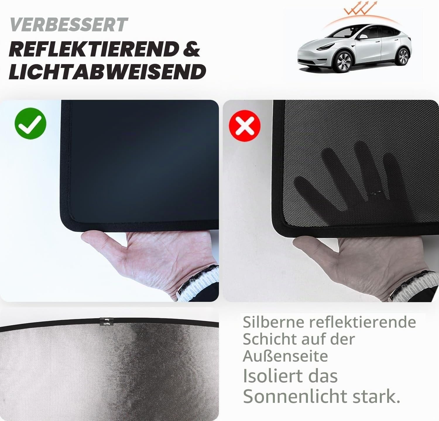Sonnenschutz für Tesla Model Y - Dachabdeckung UV-Schutz - bis zu 29% Rabatt