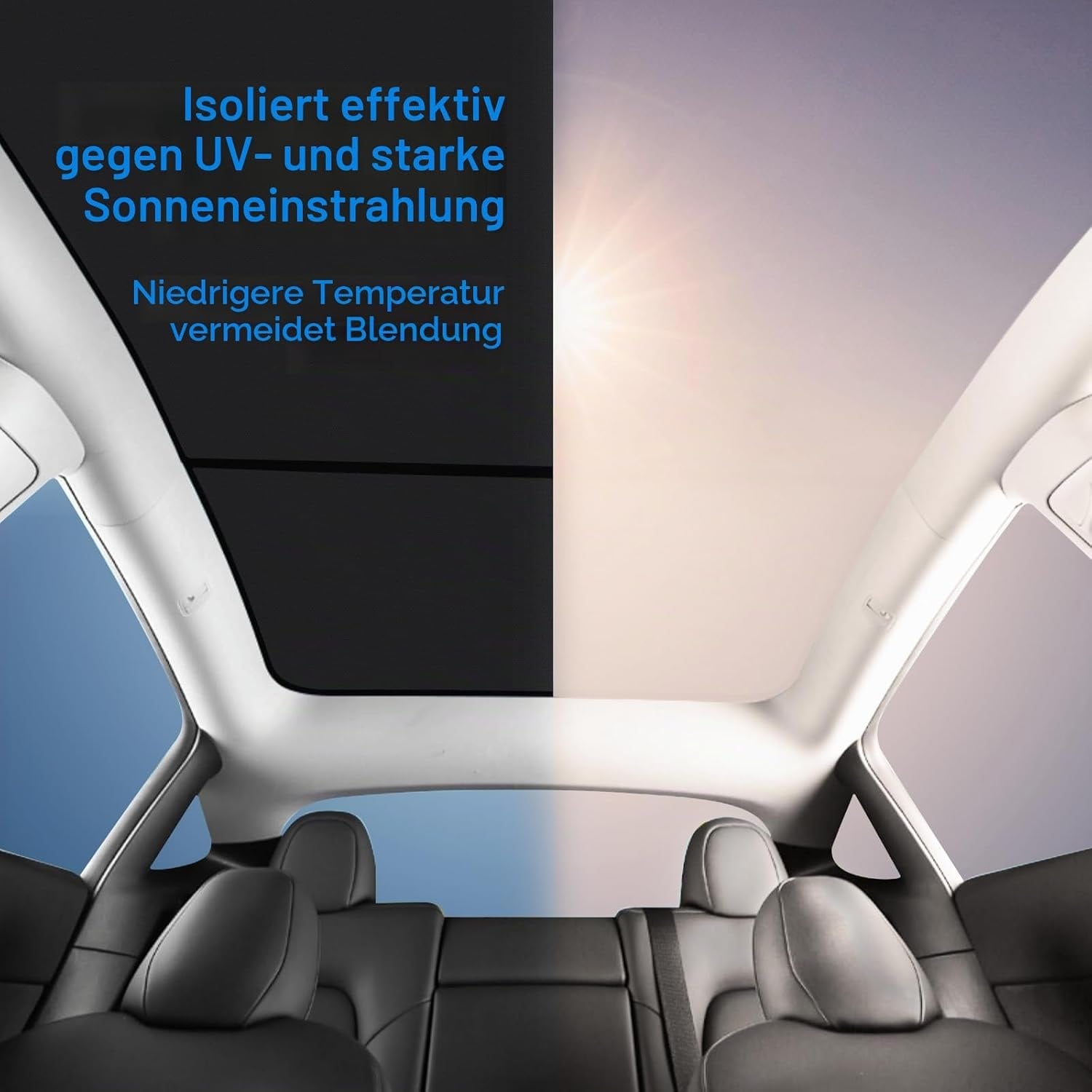Sonnenschutz für Tesla Model Y - Dachabdeckung UV-Schutz - bis zu 29% Rabatt
