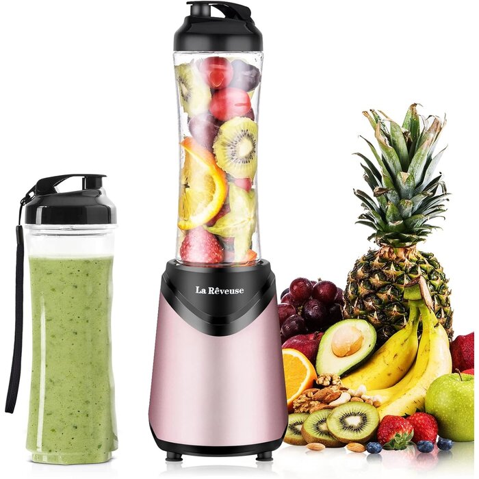 Smoothie-Mixer 300W in Rosa inkl. 2 Reisebechern - Outlet: bis zu 32% sparen