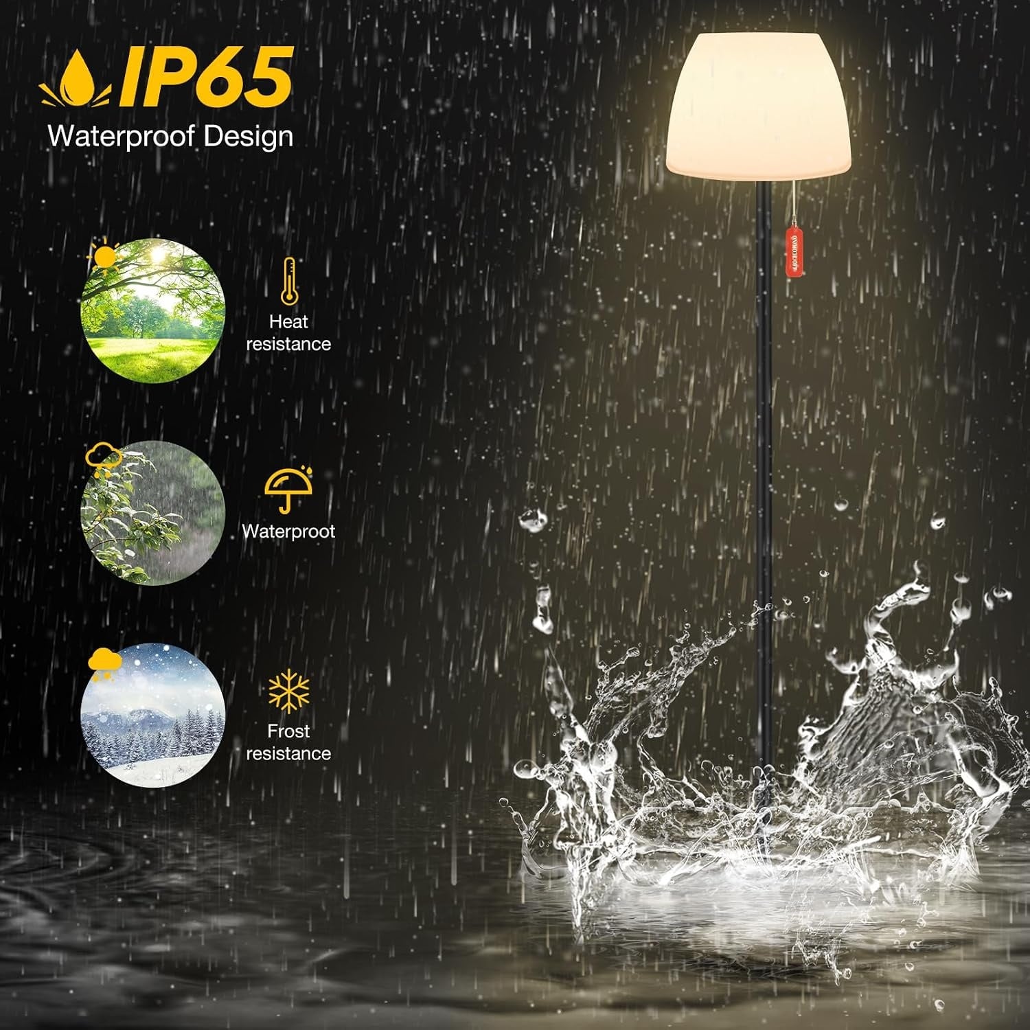Moderne Solar-Stehlampe 150cm, RGB & Dimmbar - Jetzt bis zu 34% günstiger