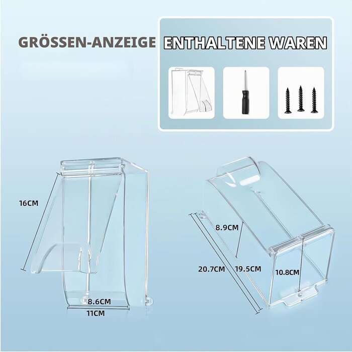Universeller Regenschutz für Türklingeln - Transparent, bis zu 32% günstiger