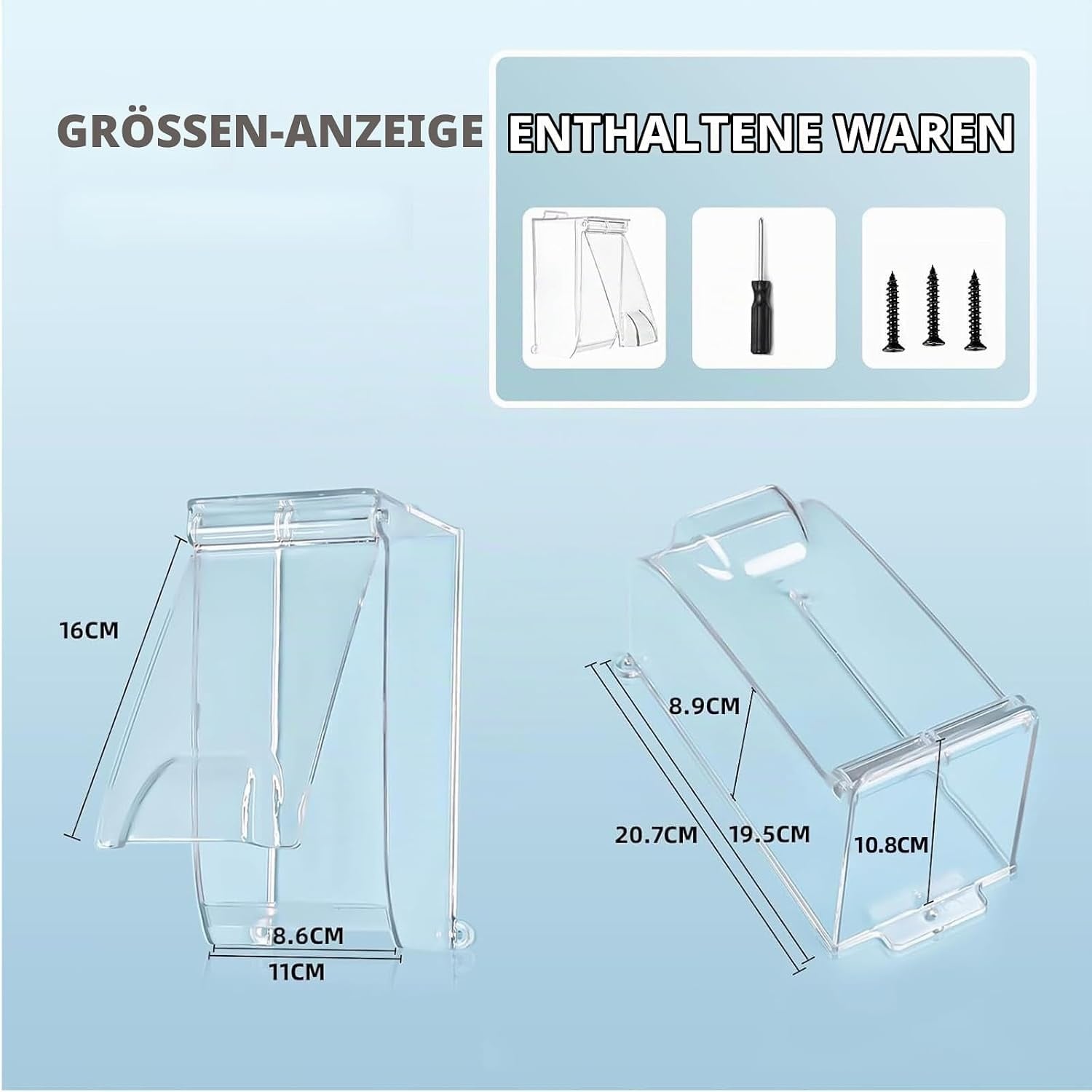 Universelle Regenabdeckung für Türklingeln - 54% Rabatt - Transparent & Robust