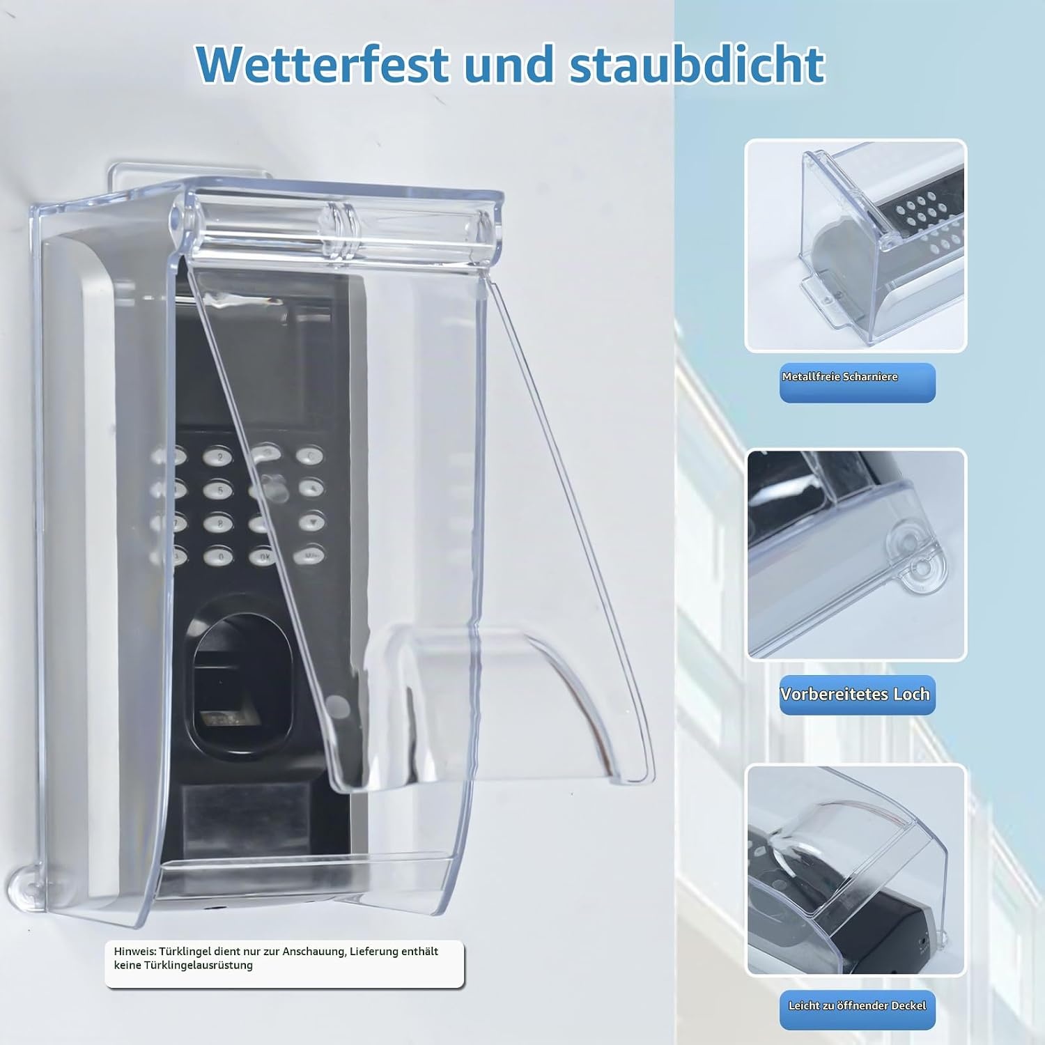 Universelle Regenabdeckung für Türklingeln - 54% Rabatt - Transparent & Robust