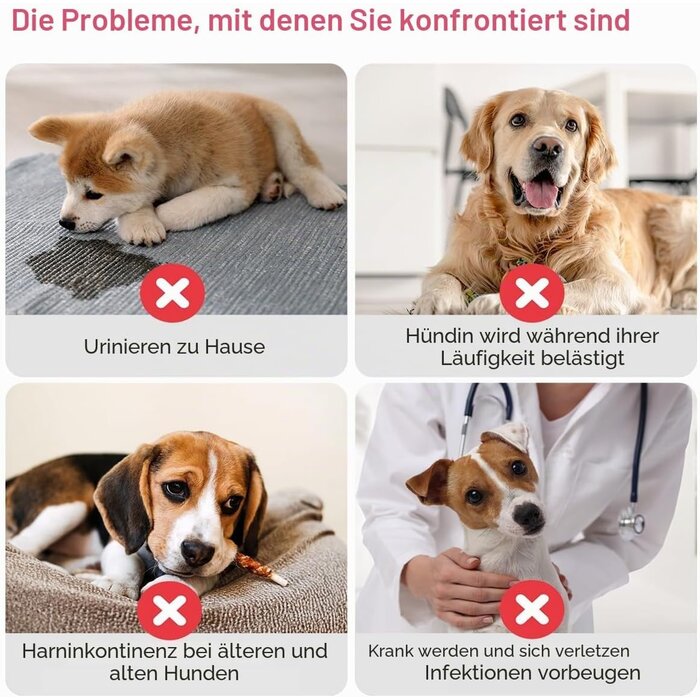 Hundewindeln für Hündinnen, Gr. M, 20 Stk. - bis zu 26% günstiger