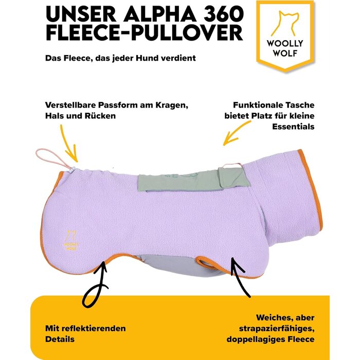Hundepullover Fleece für mittelgroße Hunde, Lavendel - bis zu 33% reduziert
