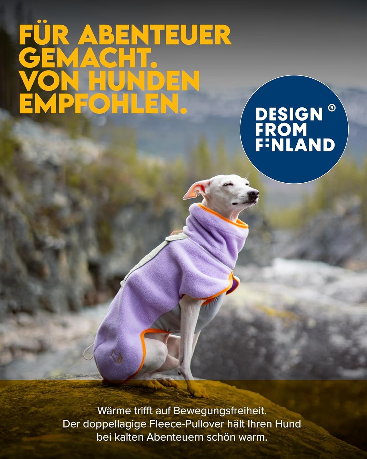 Hundepullover Fleece für mittelgroße Hunde, Lavendel - bis zu 33% reduziert