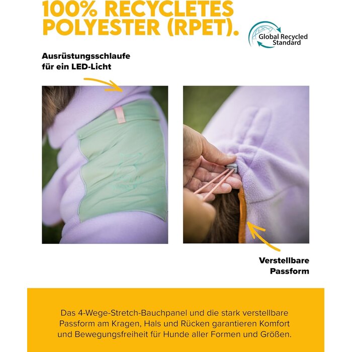 Hundepullover Fleece für mittelgroße Hunde, Lavendel - bis zu 33% reduziert