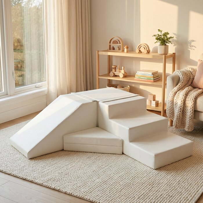 Viking Choice Schaumstoff-Rutsche 4-teilig Weiß - Kletterset für Kinder - bis zu 20% sparen