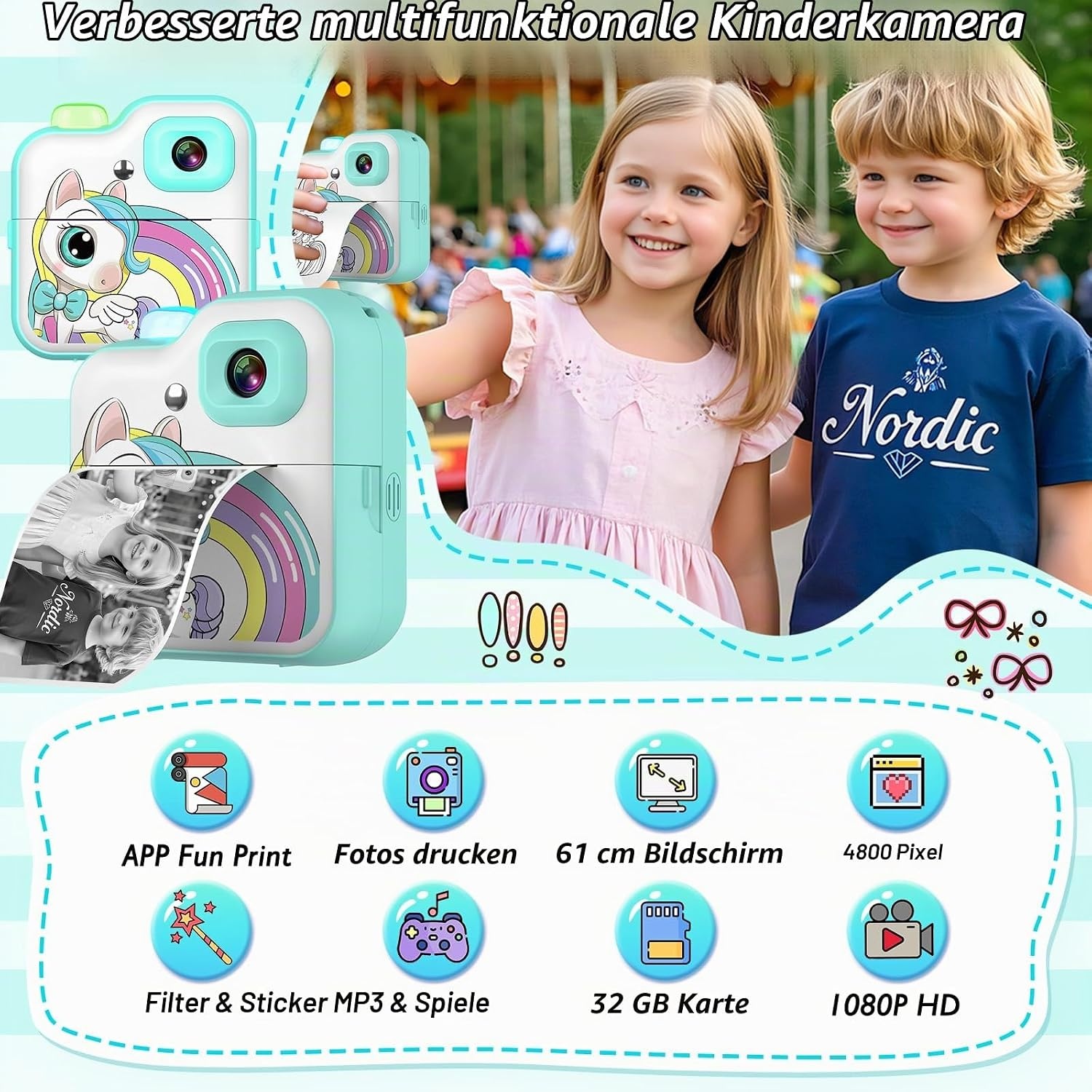 Sofortbildkamera für Kinder mit Thermodruck - Jetzt bis zu 32% günstiger