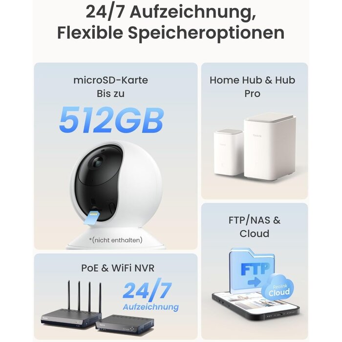 3K Innenraum-Überwachungskamera mit KI & PTZ - bis zu 34% sparen