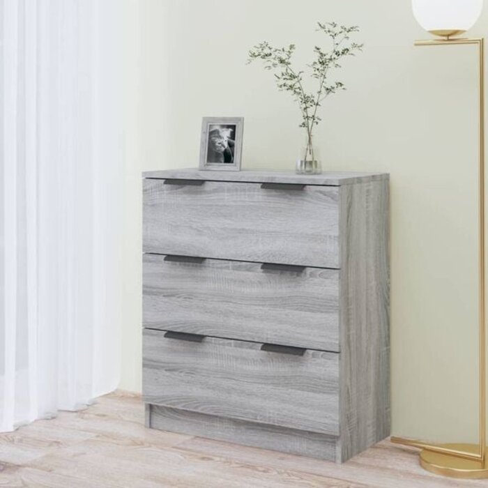 Vidaxl Moderne Kommode Sonoma Eiche Grau 60x30x70cm - Jetzt bis zu 35% Rabatt