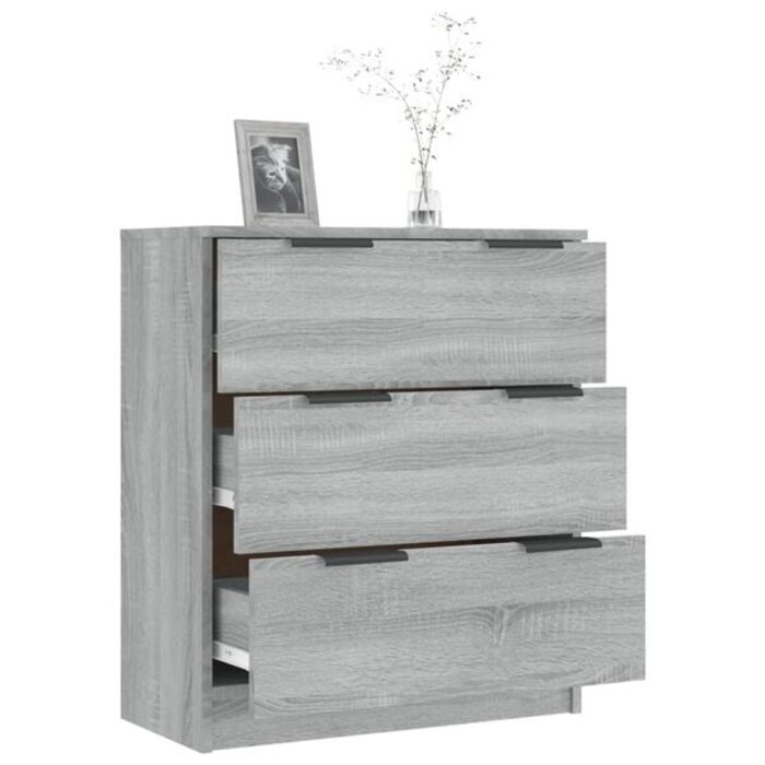 Vidaxl Moderne Kommode Sonoma Eiche Grau 60x30x70cm - Jetzt bis zu 35% Rabatt