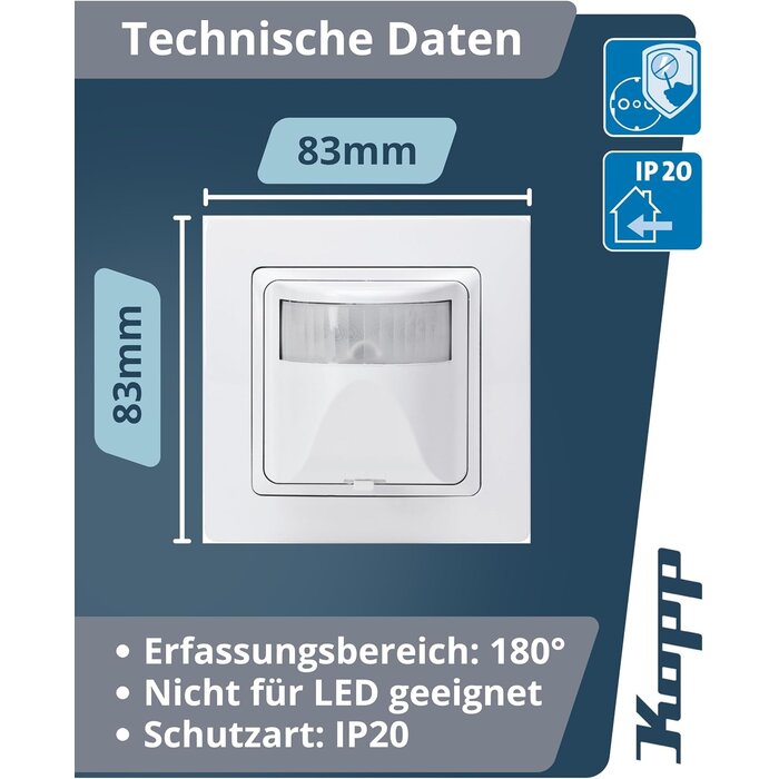 Unterputz-Bewegungsmelder 180° - 10m Reichweite - Jetzt bis zu 33% sparen