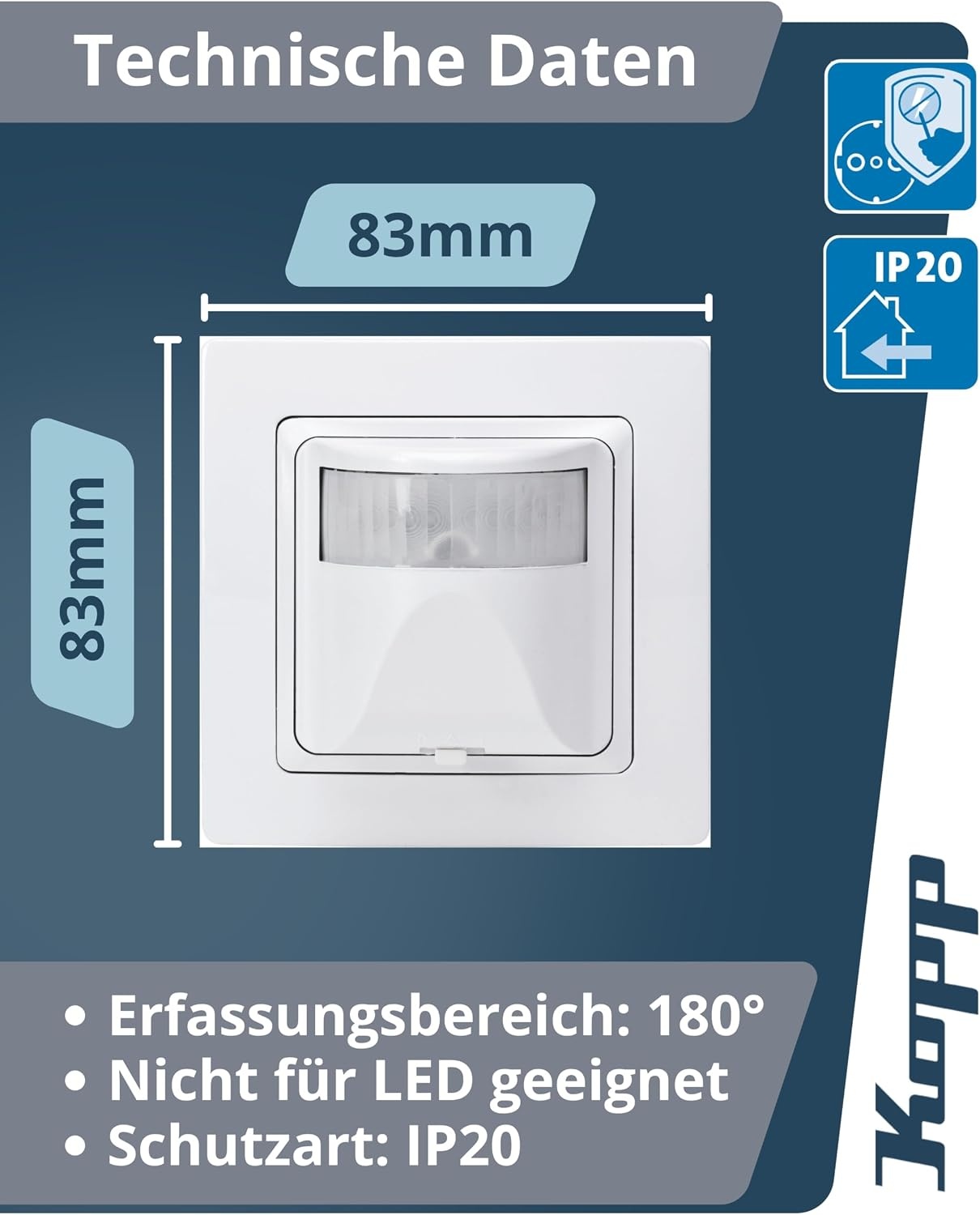 Unterputz-Bewegungsmelder 180° - 10m Reichweite - Jetzt bis zu 33% sparen
