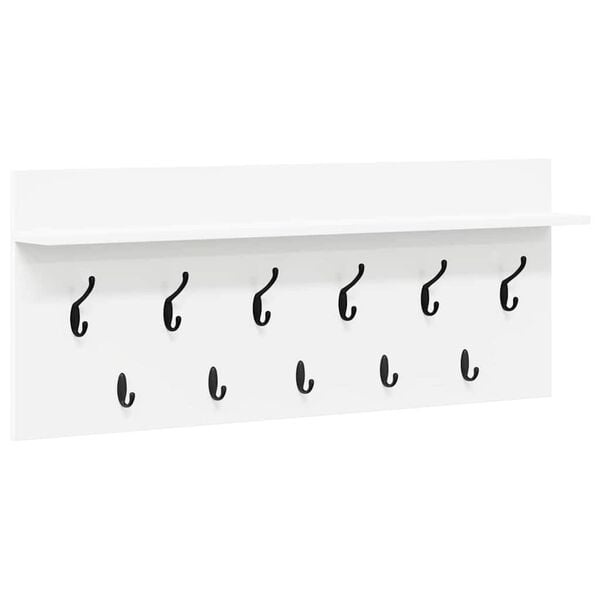 Vidaxl Moderne Wandgarderobe mit Ablage 100cm - Weiß - bis zu 33% Rabatt