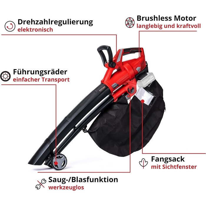 36V Akku-Laubsauger & Laubbläser mit Häckselfunktion - bis zu 34% sparen