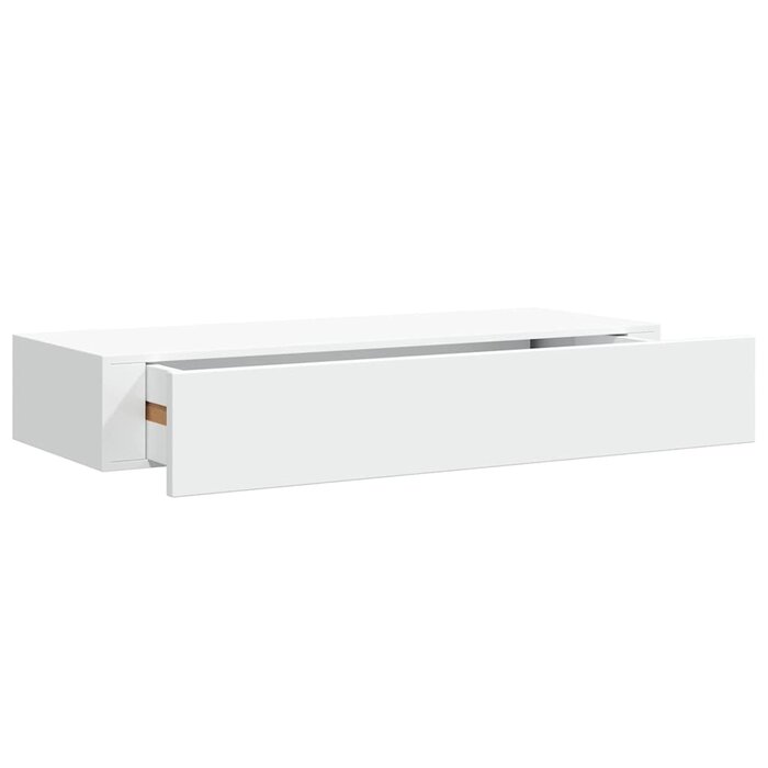 Vidaxl 2er-Set Wandregale mit Schublade, 60x23,5 cm, Weiß - bis zu 34% Rabatt
