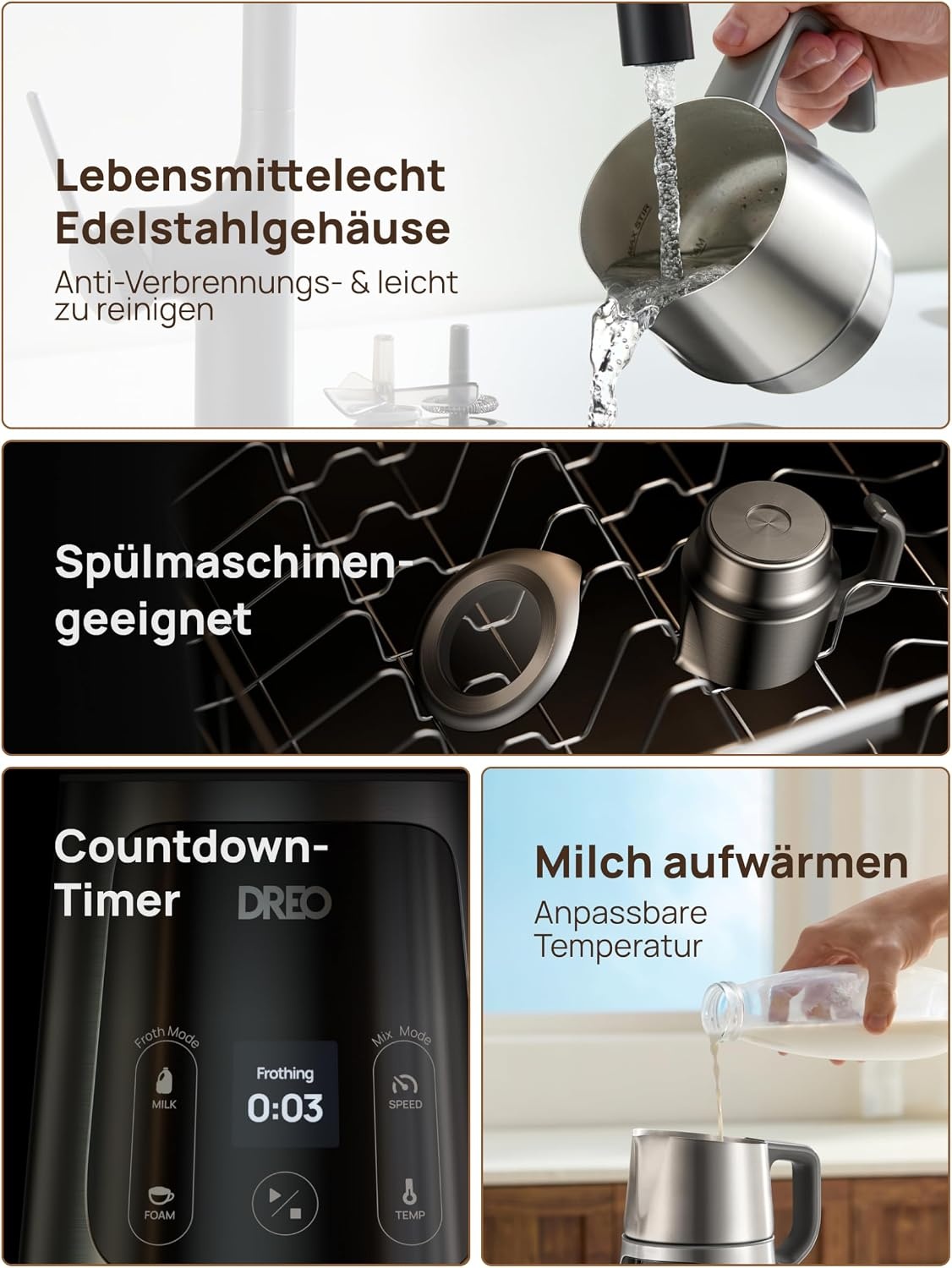 Elektrischer Milchaufschäumer 800ml - Jetzt bis zu 35% sparen