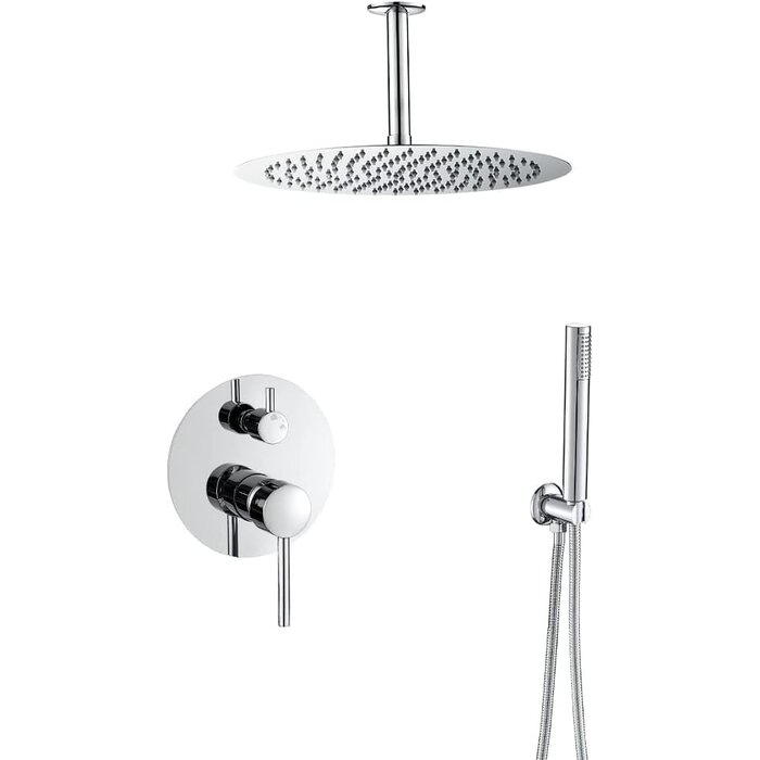 Luxus Unterputz-Duschsystem Gold, 25cm Kopfbrause - bis zu 35% Rabatt