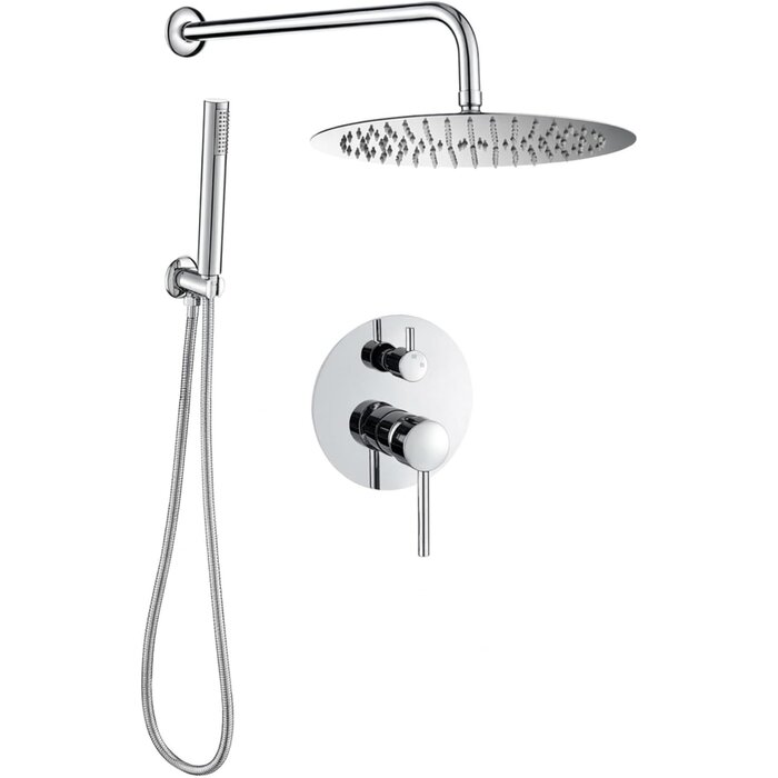 Luxus Unterputz-Duschsystem Gold, 25cm Kopfbrause - bis zu 35% Rabatt