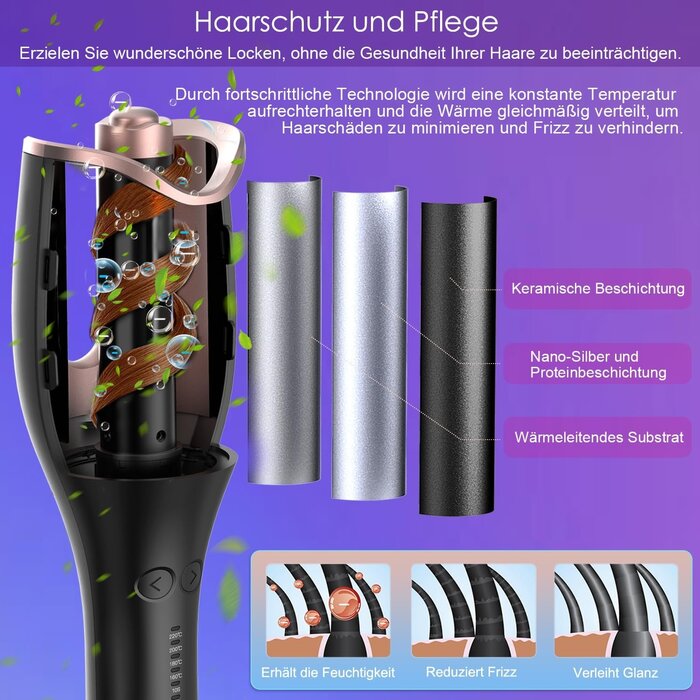 Automatischer Lockenstab mit Anti-Verhedderungstechnik - jetzt bis zu 32% sparen