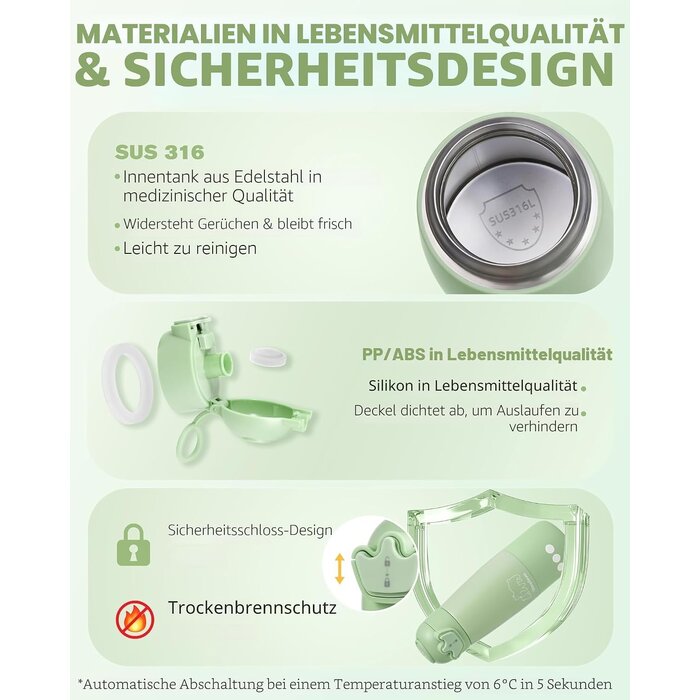 Tragbarer Flaschenwärmer, 350 ml, 11400 mAh, 5 Stufen - bis zu 33% reduziert
