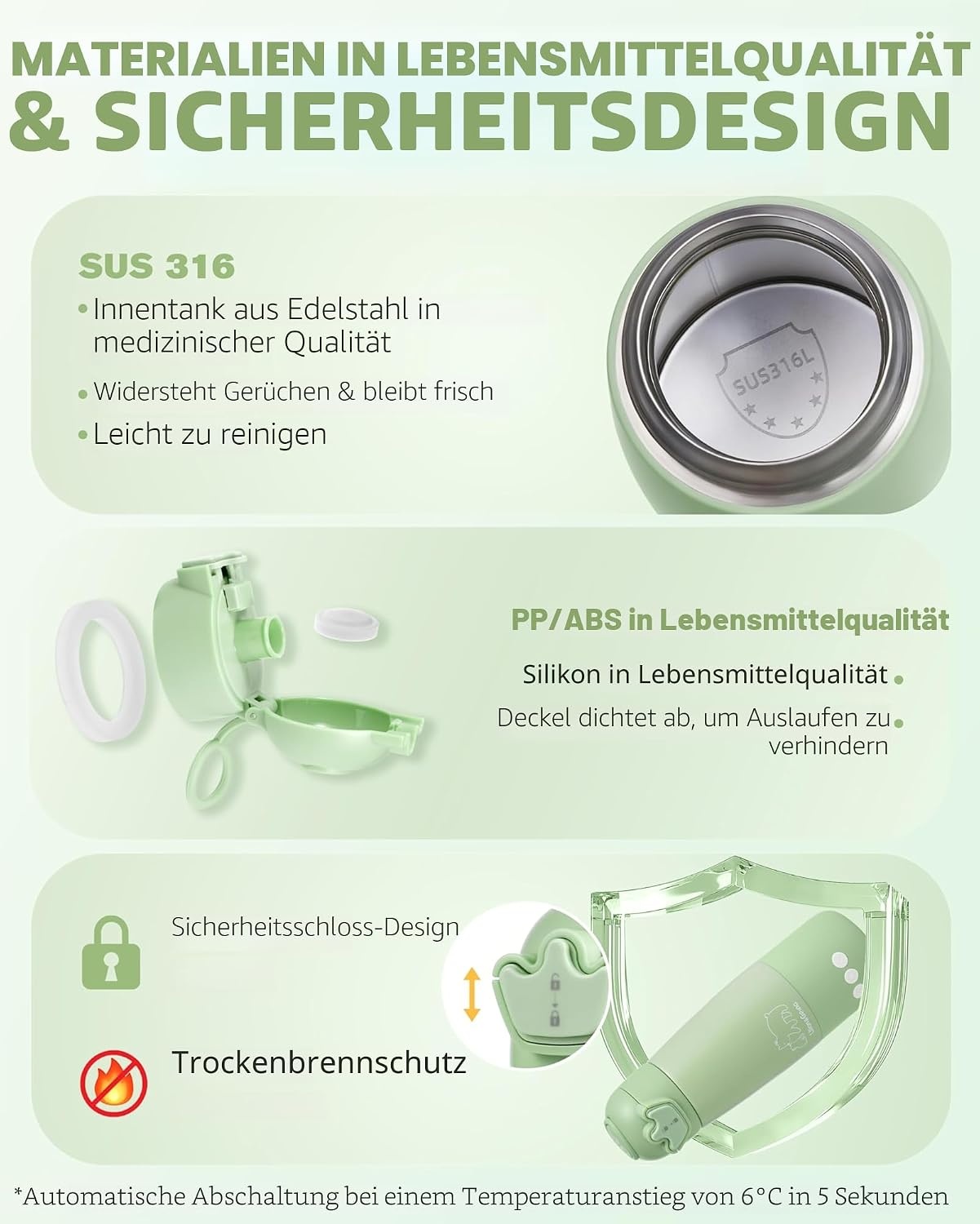 Tragbarer Flaschenwärmer, 350 ml, 11400 mAh, 5 Stufen - bis zu 33% reduziert