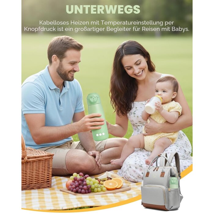 Tragbarer Flaschenwärmer, 350 ml, 11400 mAh, 5 Stufen - bis zu 33% reduziert