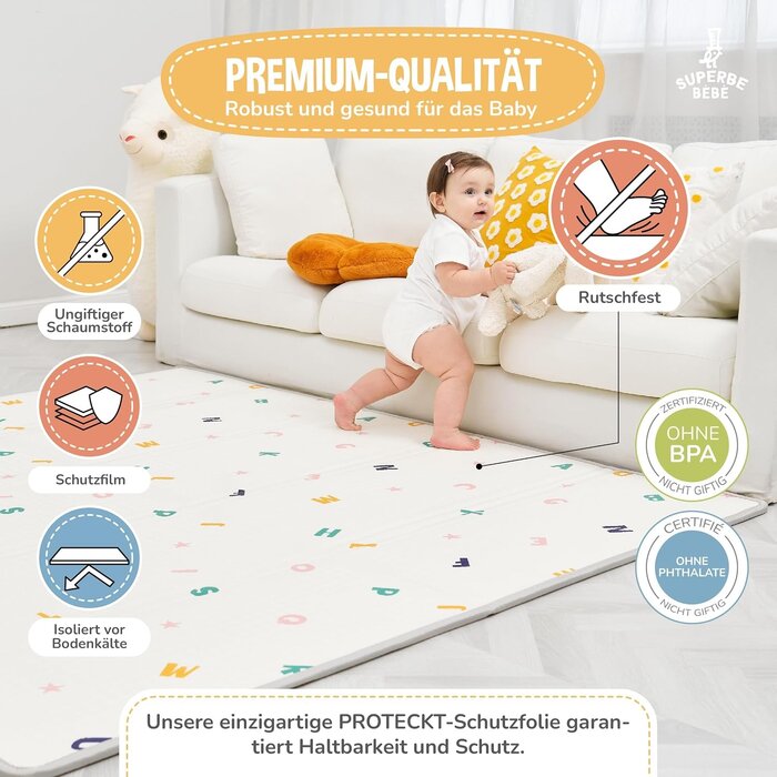 Faltbare Krabbelmatte 150x180cm für Babys - bis zu 32% Rabatt im Outlet