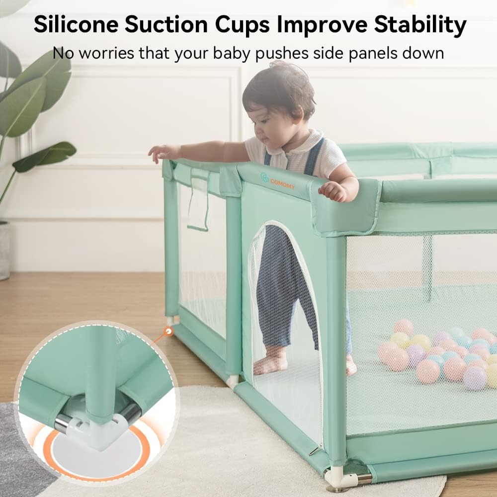 XXL Baby-Laufstall 150x180 cm - Dunkelgrün - bis zu 34% Rabatt sparen