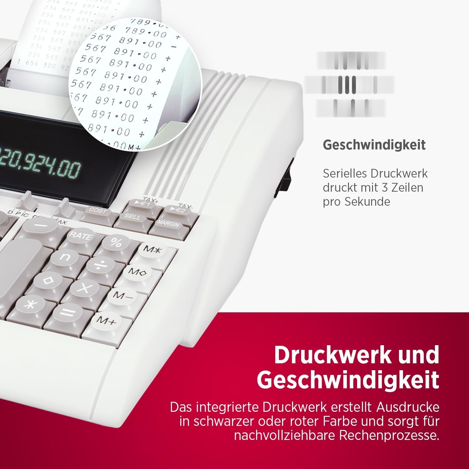Profi-Tischrechenmaschine mit Druckfunktion - jetzt bis zu 34% günstiger
