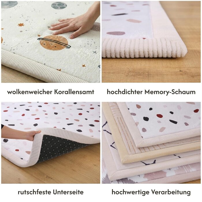 Extra weiche Spielmatte 150x200 cm - Korallensamt - bis zu 34% sparen