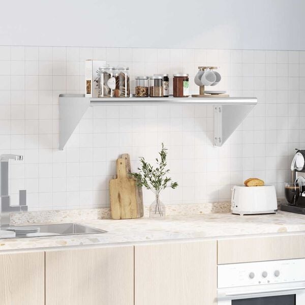 Vidaxl Edelstahl-Wandregal 100x45x31 cm - Bis zu 34% sparen bei Top-Zustand