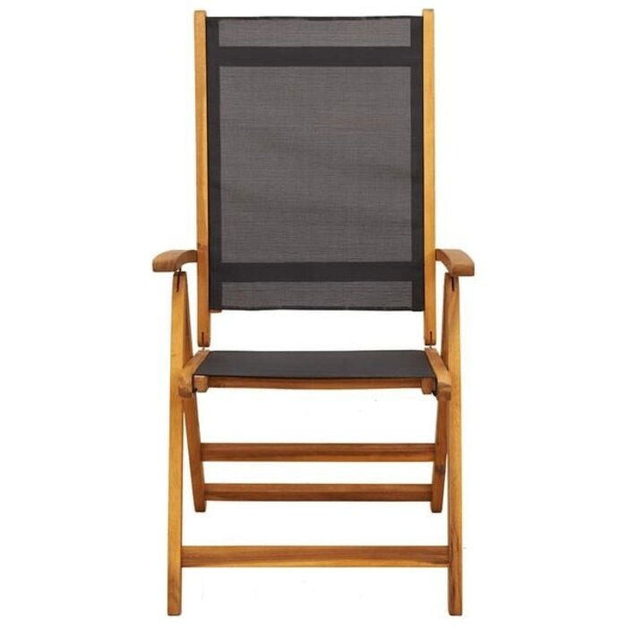 Vidaxl 2er Set Klappbare Gartenstühle aus Akazienholz - Schwarz - bis zu 35% Rabatt