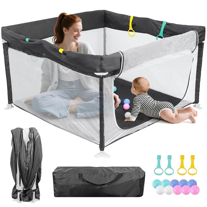 Faltbarer Baby-Laufstall 120x120cm - Sicher & Mobil - bis zu 33% Rabatt