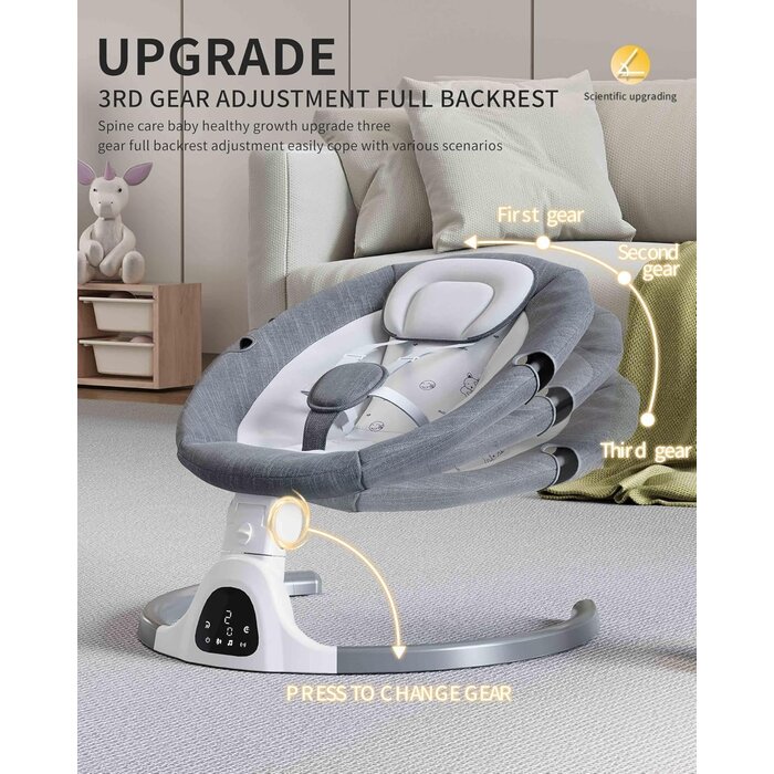 Elektrische Babyschaukel mit Bluetooth & USB - Beige - bis zu 34% Rabatt