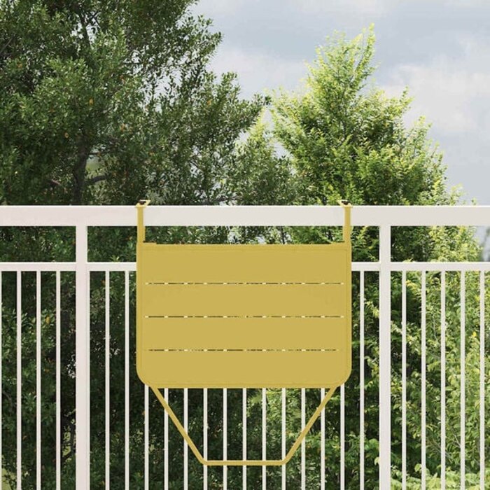 Vidaxl Balkonhängetisch 60x39 cm Gold - Klappbar & Platzsparend - bis zu 33% Rabatt