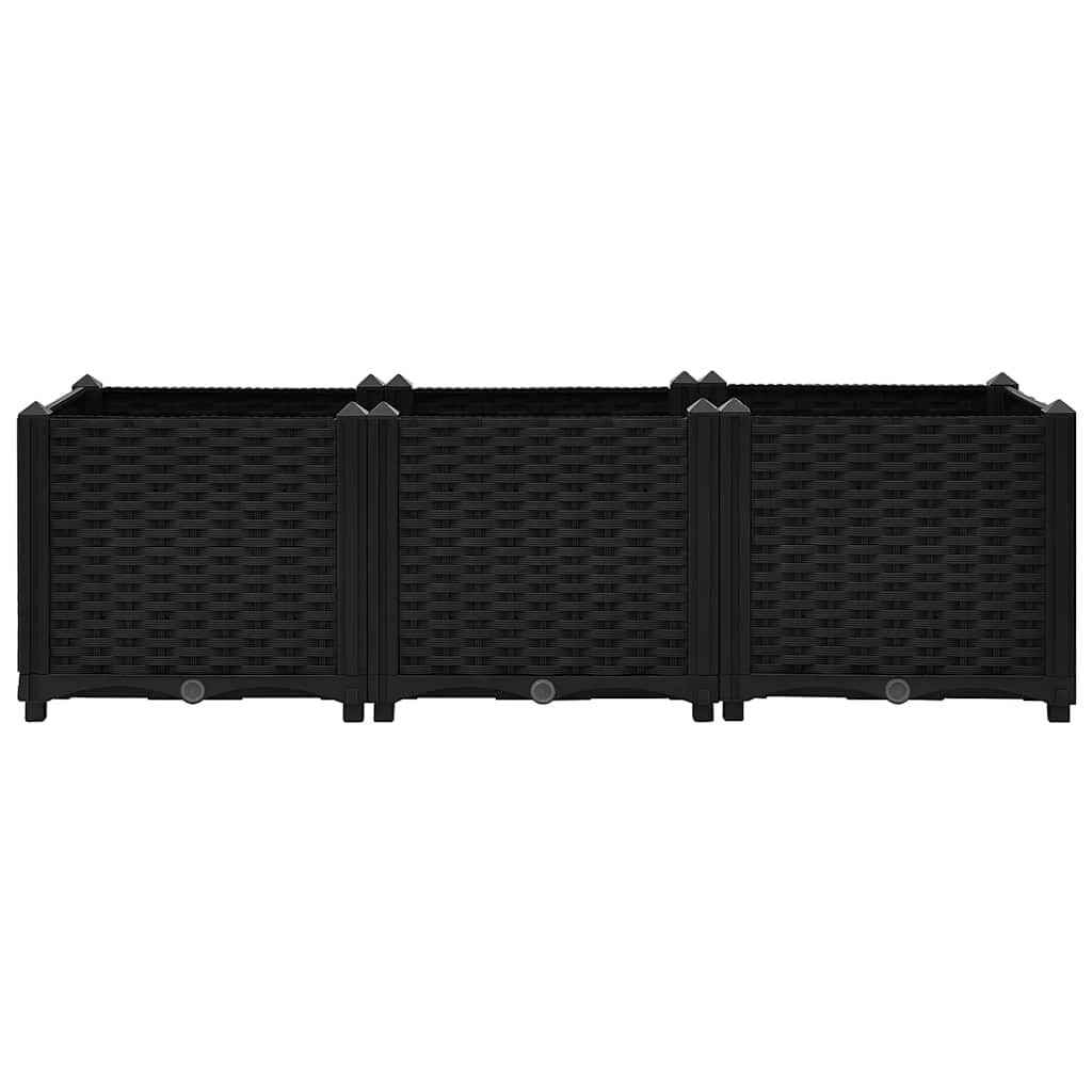 Vidaxl Robustes Hochbeet 120x40x38 cm - Schwarz - Outlet-Schnäppchen bis zu 33% Rabatt